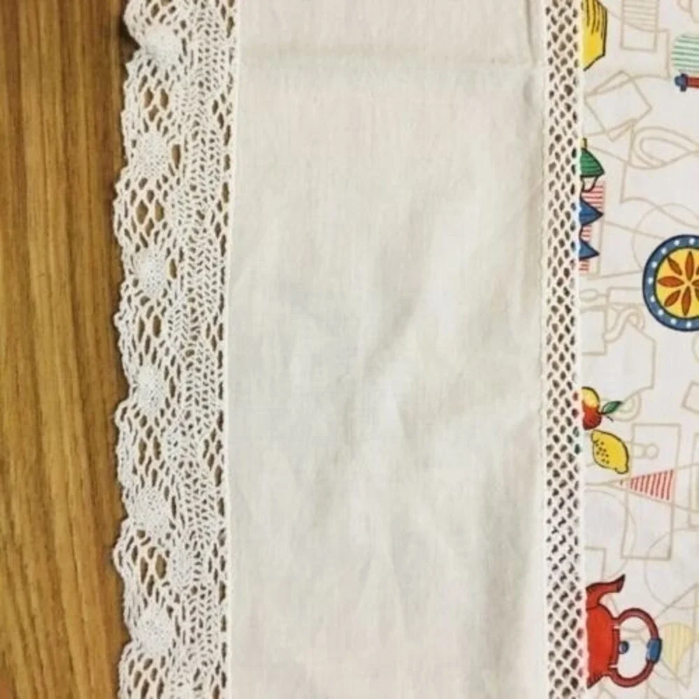 Vintage Retro Printed‎ Tablecloth Cafe Themed Rectangle 44x52
